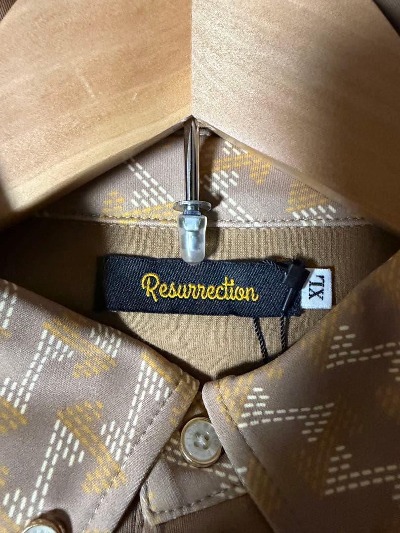 Resurrection 長袖ポロシャツ ブラウン
