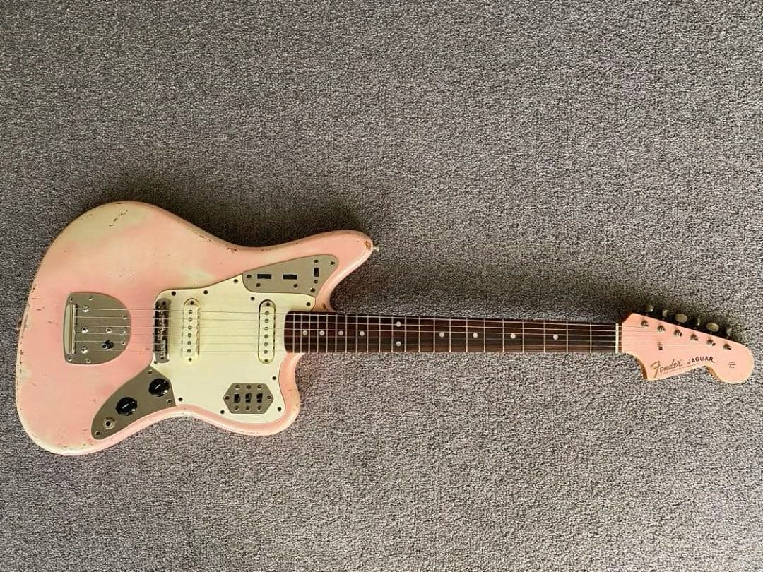 fenderJapanJAGUAR フジゲン シェルピンク M/HレリックMOD