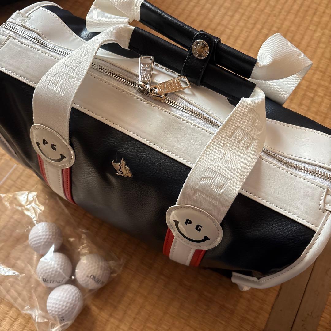 PEARLY GATES キャディバッグ 黒/白/赤