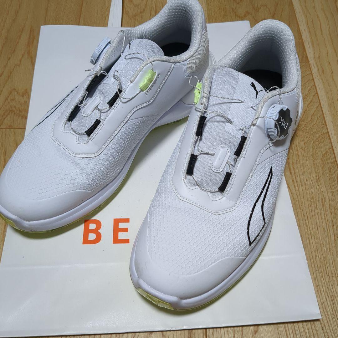 PUMA パワーアセンドニトロディスク　ゴルフシューズ ホワイト　26.0