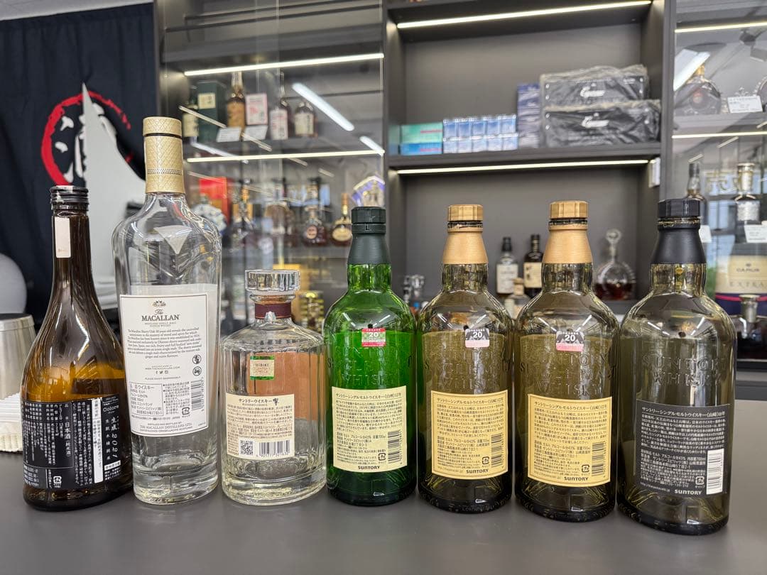 マッカラン 25年18年山崎 18年 12年 響 白州 12年空き瓶 未洗浄