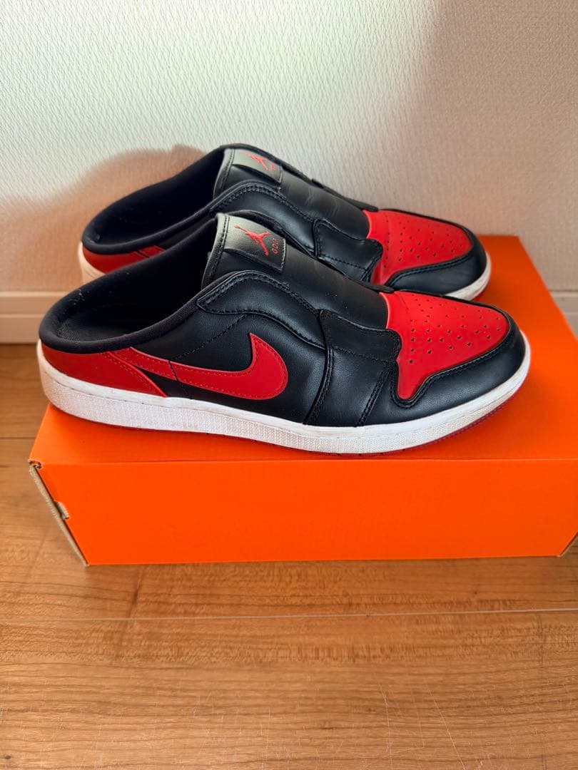 【美品】ナイキ エア ジョーダン 1 ミュール ゴルフ \"ブレッド\" 27cm