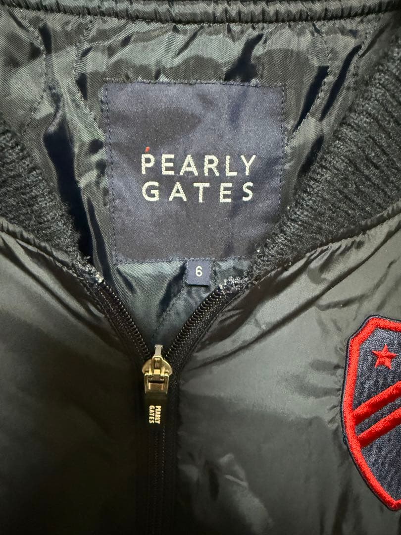 美品 パーリーゲイツ スニード プルオーバージャケット 袖ニット ネイビー 6