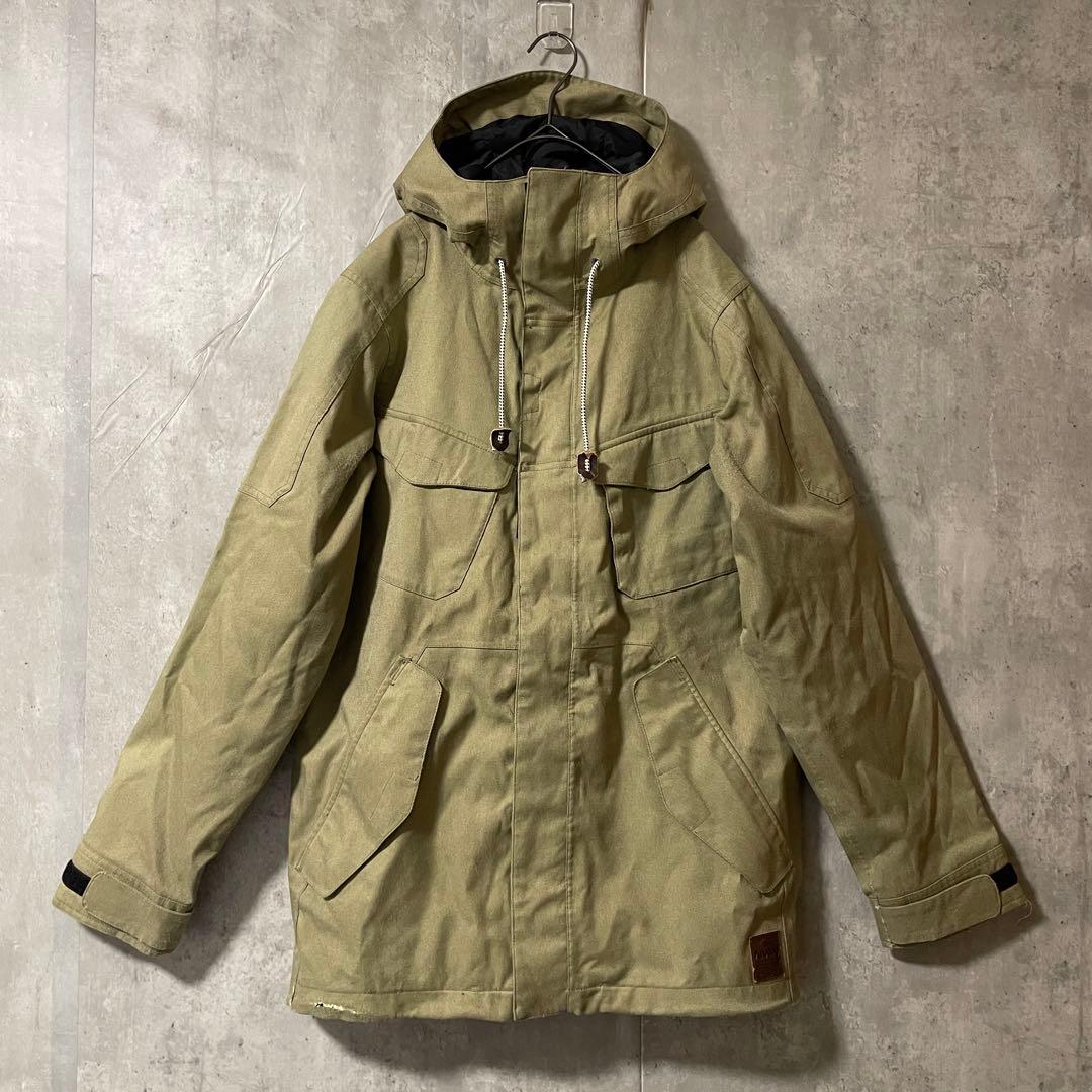 Burtonバートンスキーウェアスノーボードジャケットパーカーベージュ黒ブラック