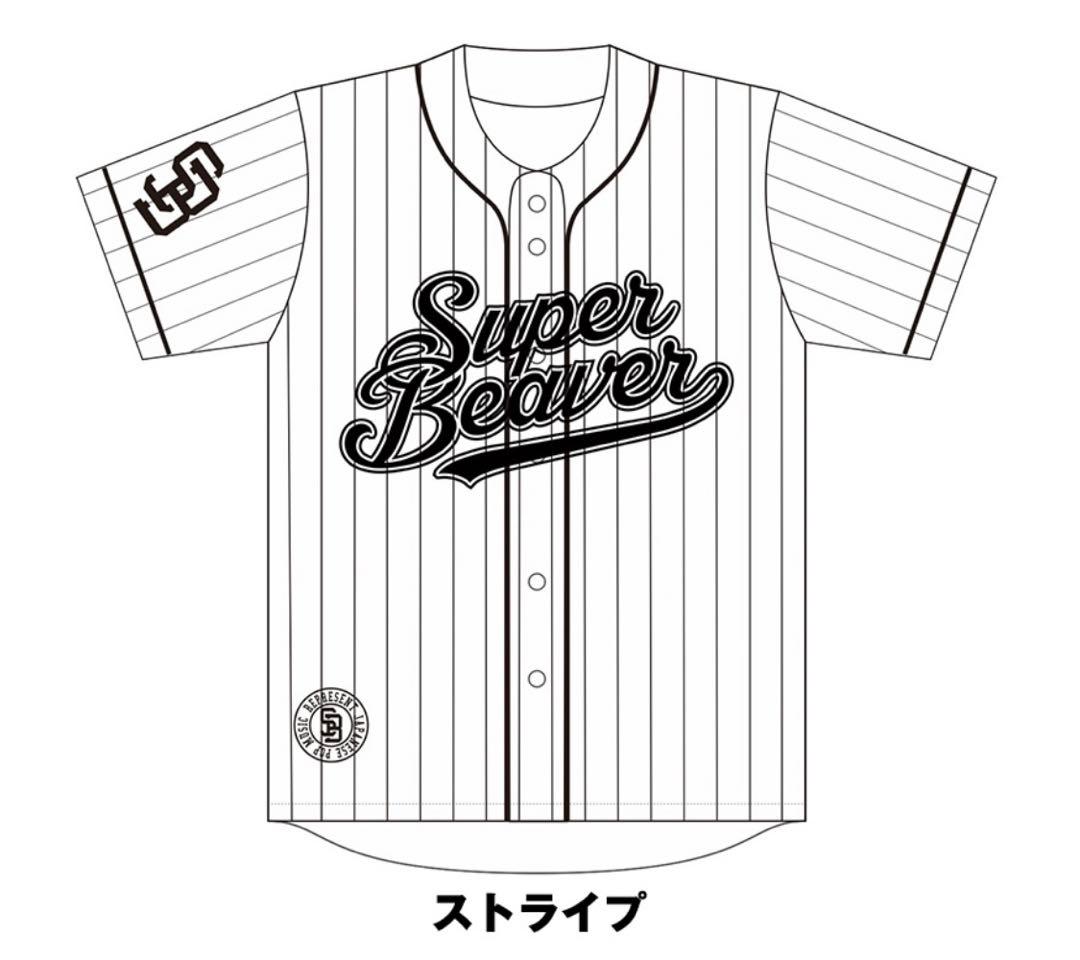 SUPER BEAVER ベースボールシャツ ストライプ XLサイズ