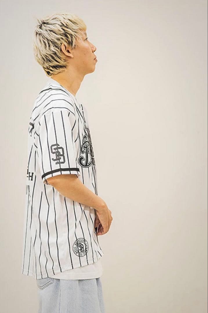 SUPER BEAVER ベースボールシャツ ストライプ XLサイズ