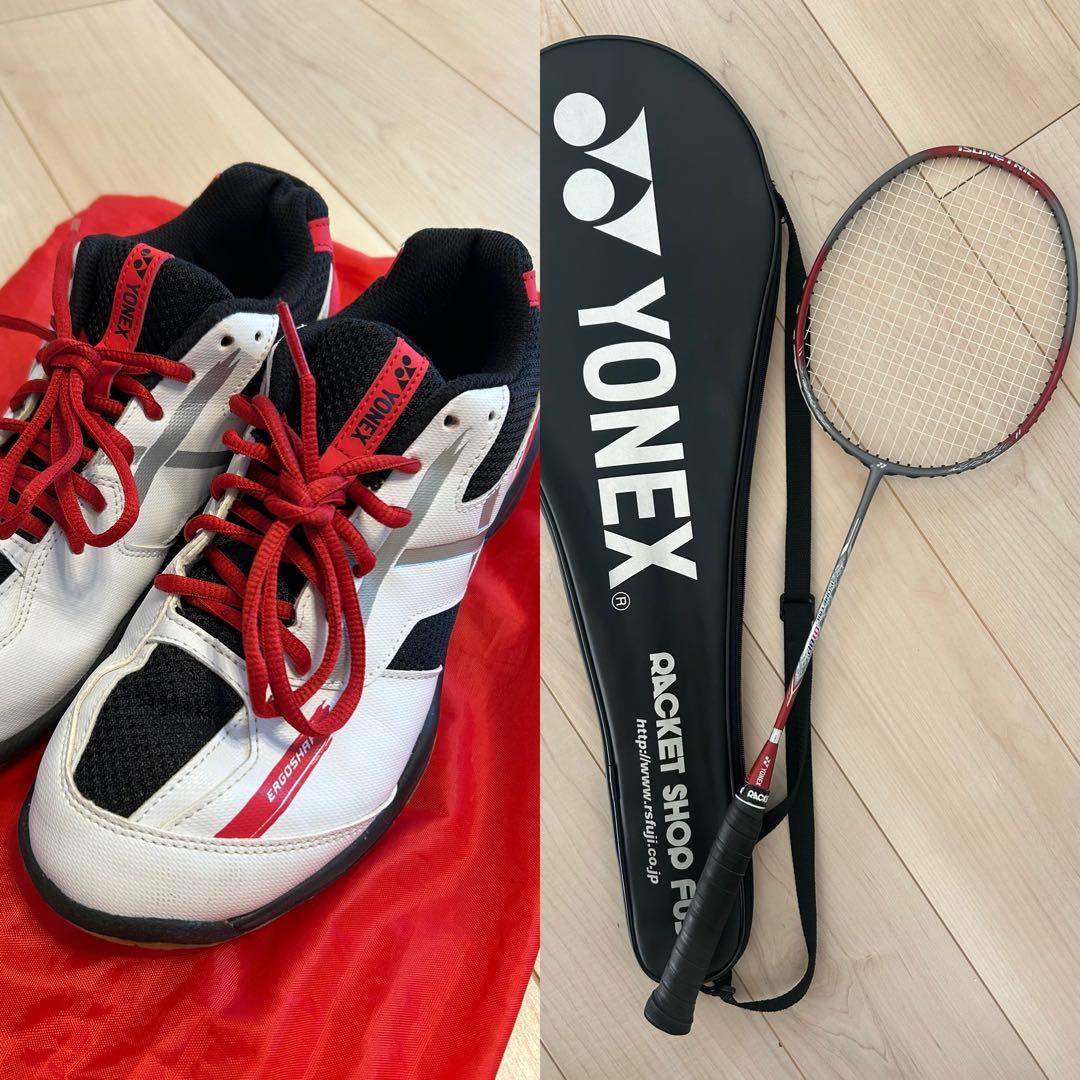 【セット】YONEX バドミントンラケット＆シューズ
