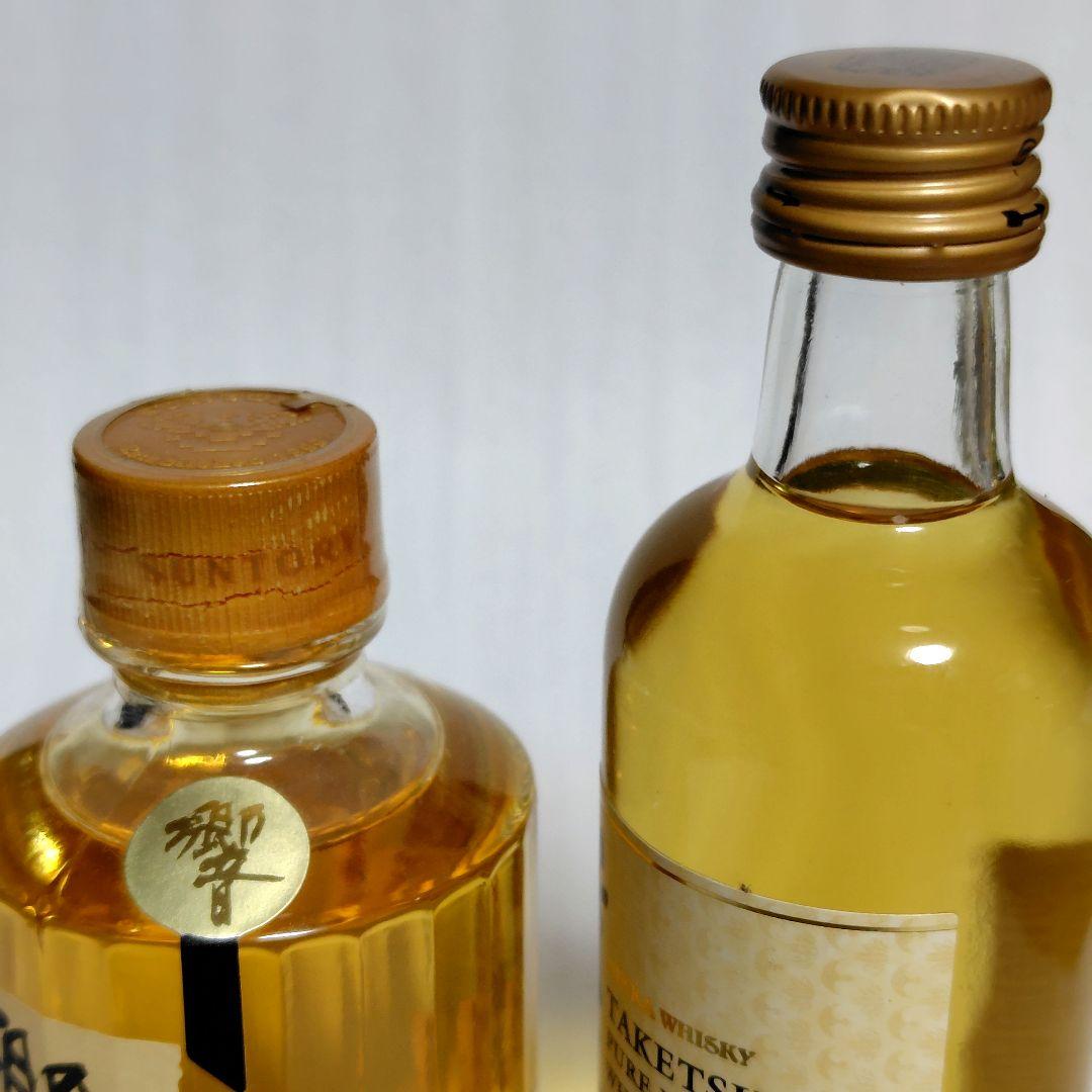 響　旧ラベル　金キャップ　50ml　43%　ニッカ　竹鶴　50ml　43%