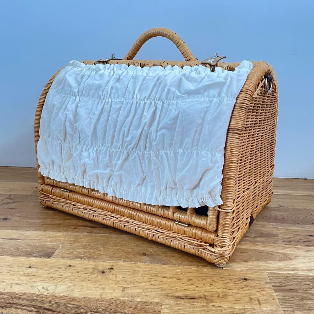 籐製 猫用キャリーバッグ