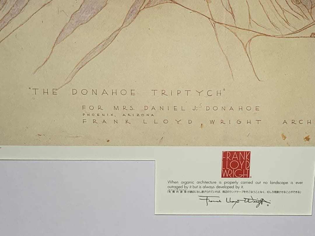 フランクロイドライト　ポスター額装 The Donahoe Project