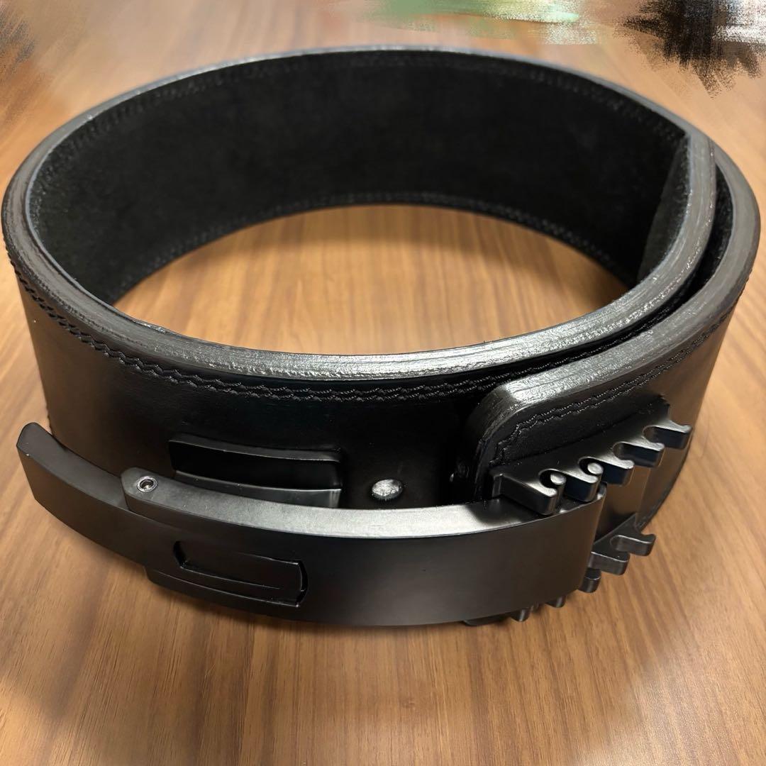 ALL OUT レザー トレーニングベルト　ワンタッチ　レバーアクション