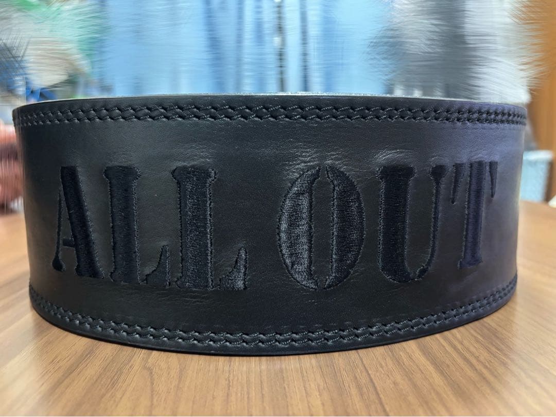 ALL OUT レザー トレーニングベルト　ワンタッチ　レバーアクション