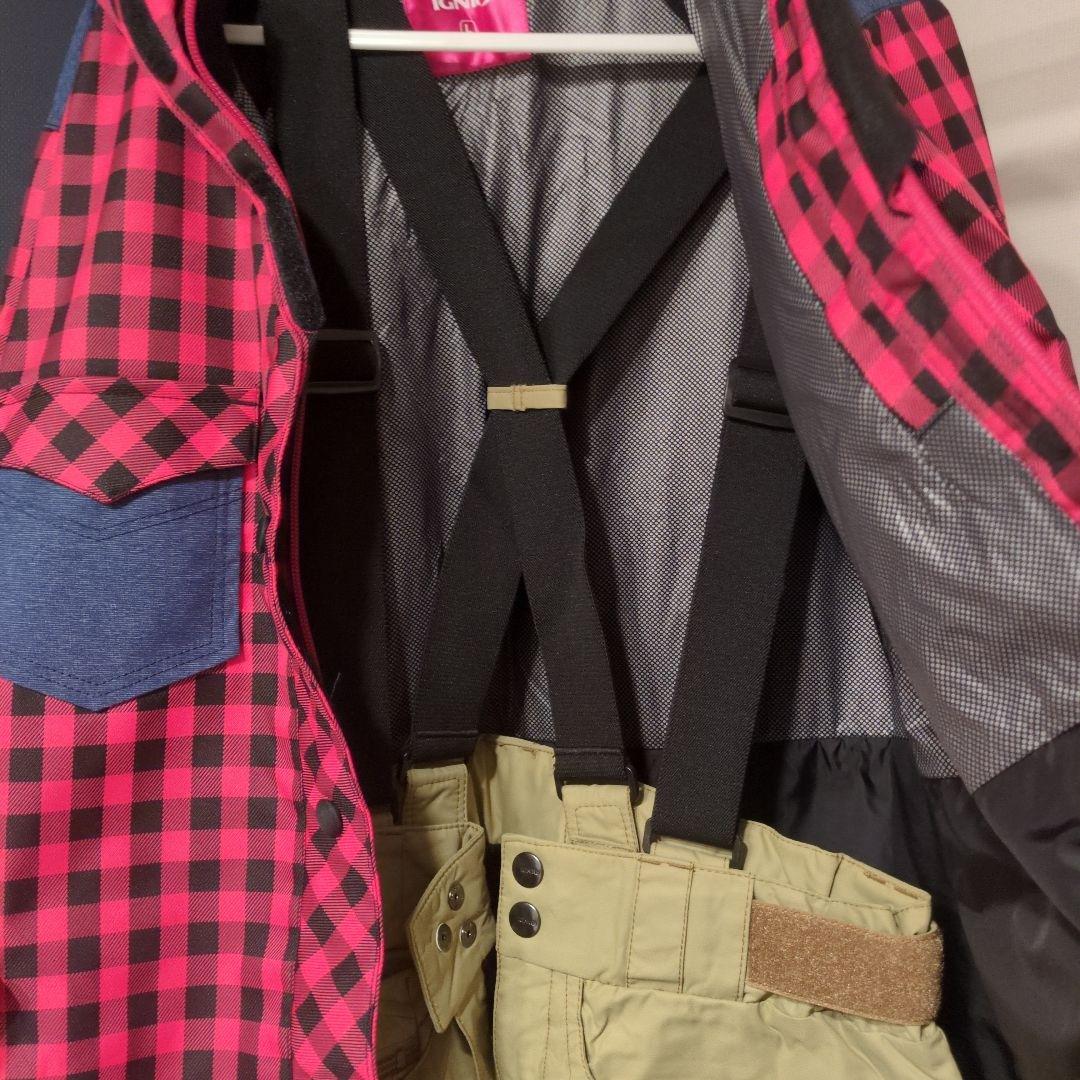 IGNIO スノーボードウェア Lサイズ 赤黒チェック　値下げ