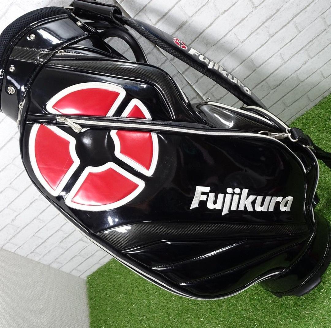 希少 フジクラ ツアー 3点式 エナメル カーボン 高級 キャデイーバッグ