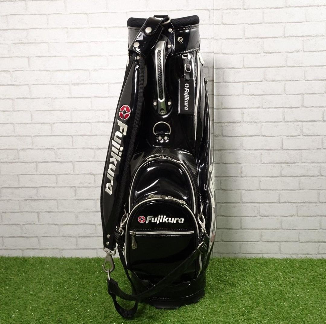希少 フジクラ ツアー 3点式 エナメル カーボン 高級 キャデイーバッグ
