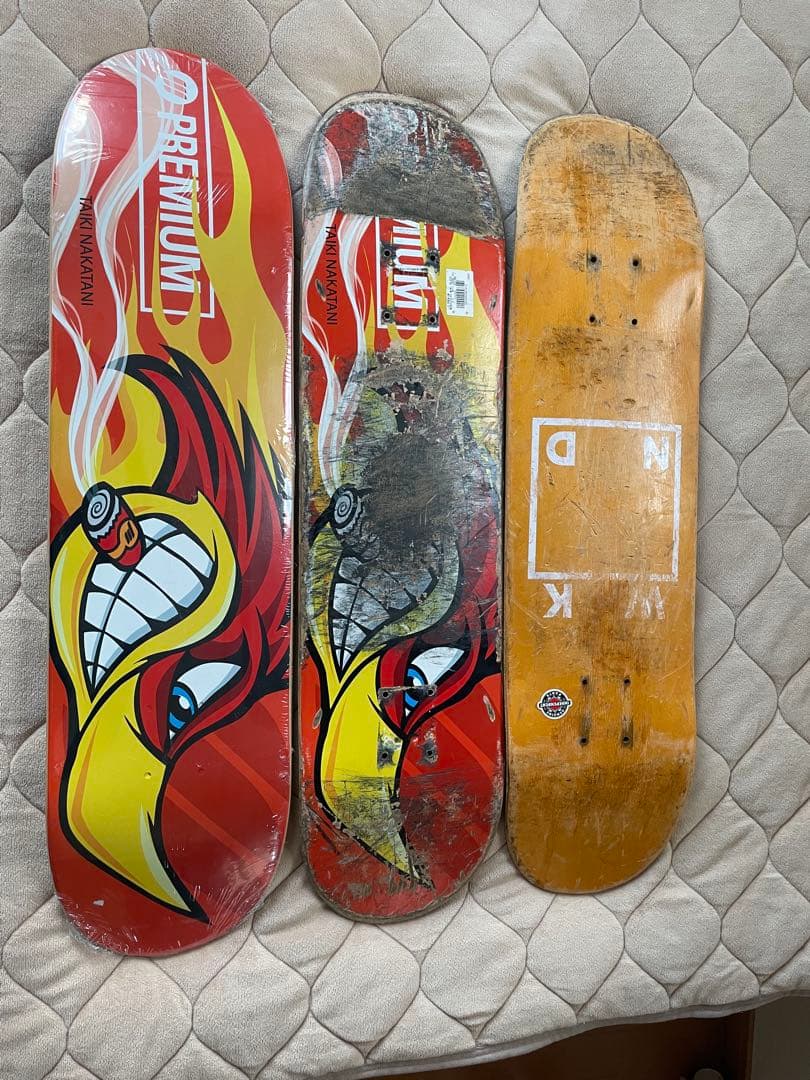 スケートボードデッキ7.5キッズ用新品1枚中古2枚=合計3枚