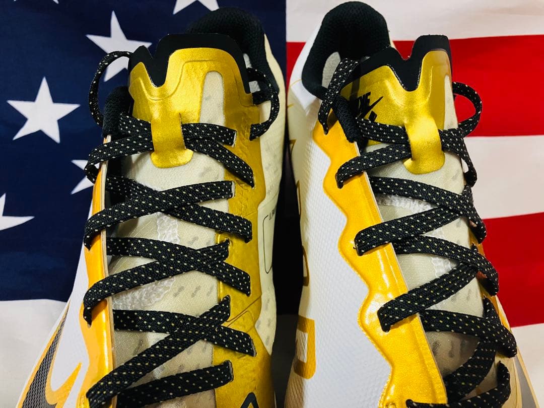 【日本未発売】NIKE ナイキ　野球 スパイク ホワイト　ゴールド 26.5cm