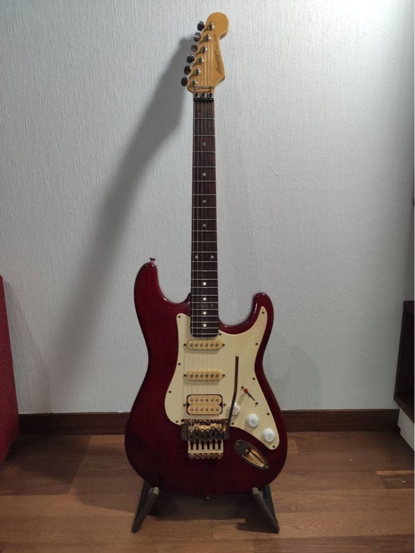 レッド エレキギター シングルコイル