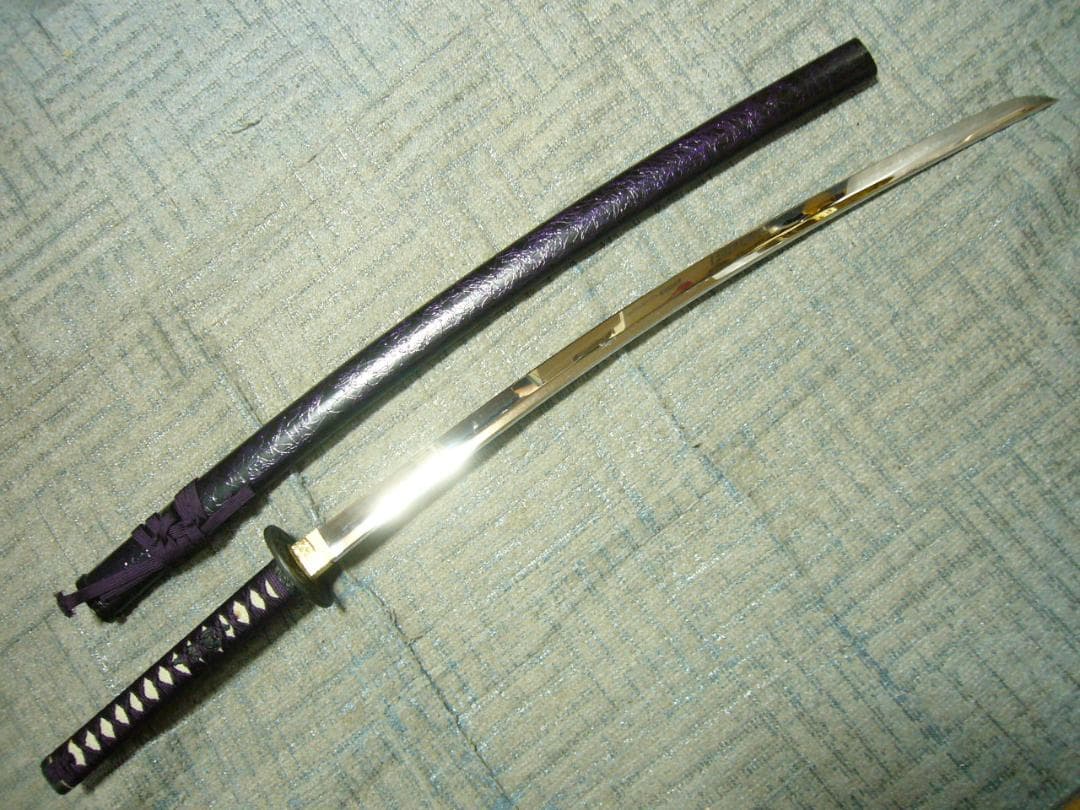 美品 模造刀 紫 日本刀 居合