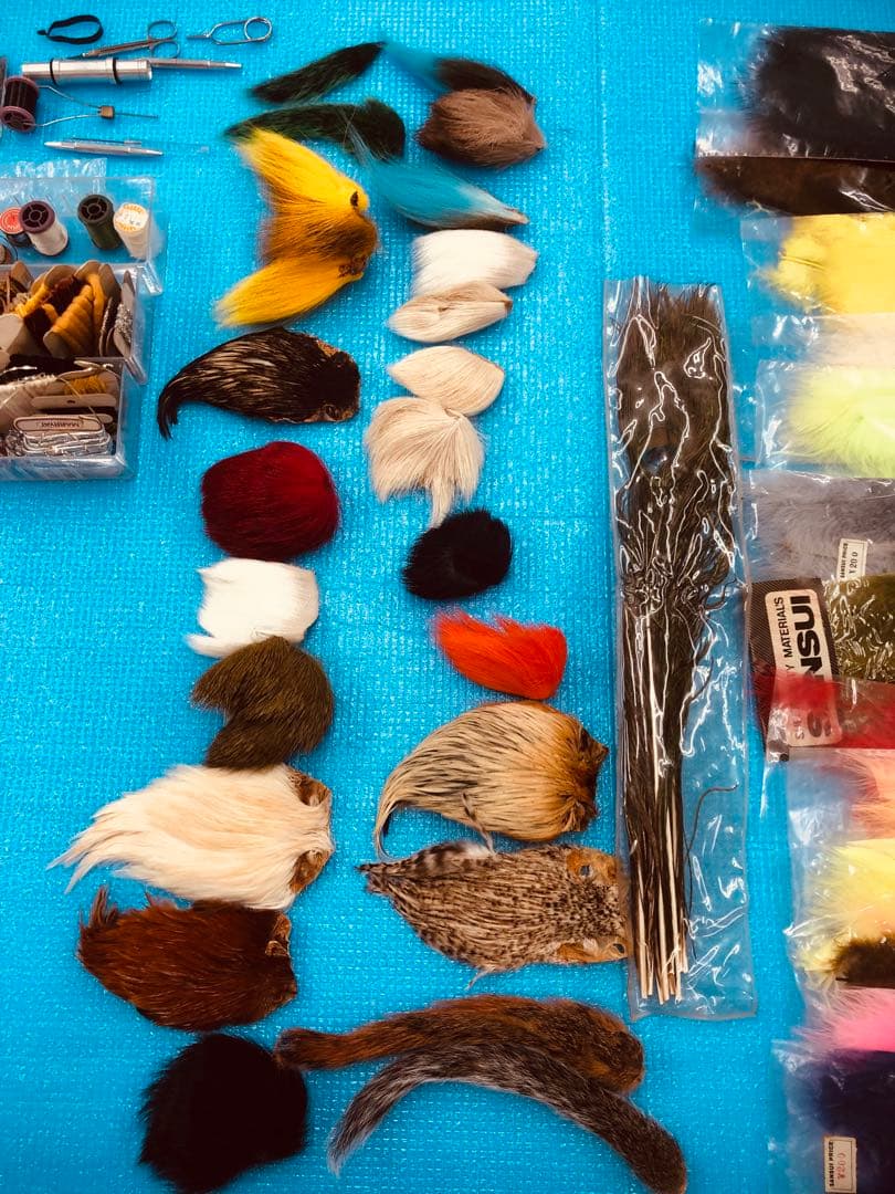 Fly fishing マテリアル 素材 タイイング　針　羽