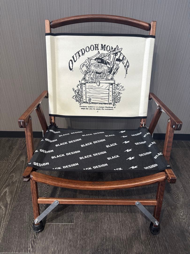 BLACK DESIGN BD 【限定】ロー チェアー ODM 柄 ブラック