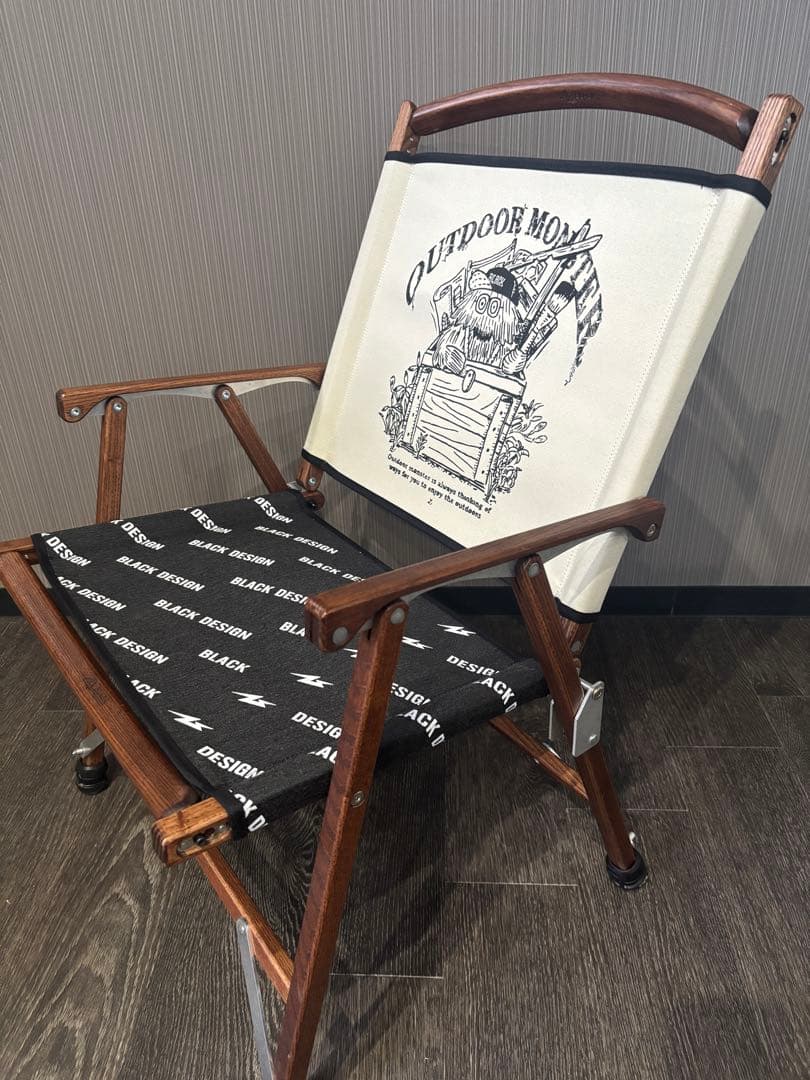 BLACK DESIGN BD 【限定】ロー チェアー ODM 柄 ブラック