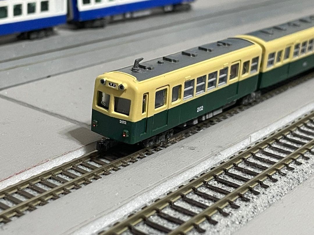 Nナロー三岐北勢線K77編成 ヘッド＆テール点灯、室内灯付き