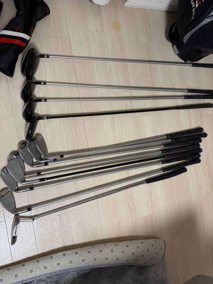 キャディーバッグ　ゴルフバッグ　クラブ12本セット　初心者向け　中古　特典付き