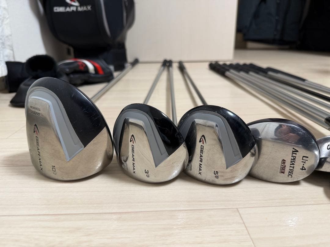 キャディーバッグ　ゴルフバッグ　クラブ12本セット　初心者向け　中古　特典付き