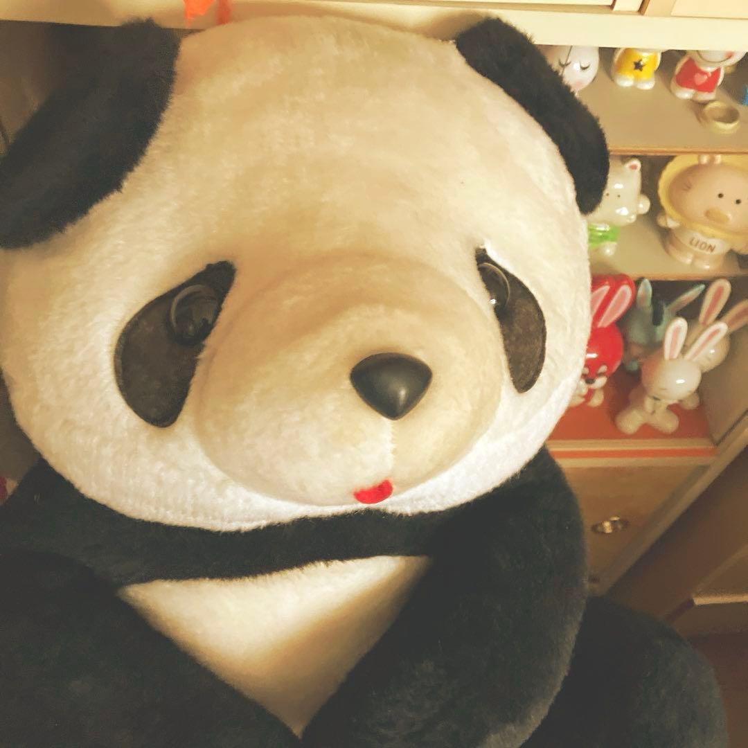 昭和レトロ ベロ出し パンダ ぬいぐるみ 大きめ 当時物 新品未使用