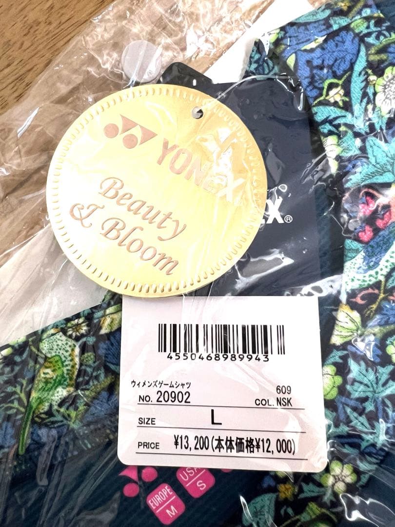 ヨネックス　レディース　Tシャツ　最新デザイン　新品　テニス　紺　花柄　Lサイズ