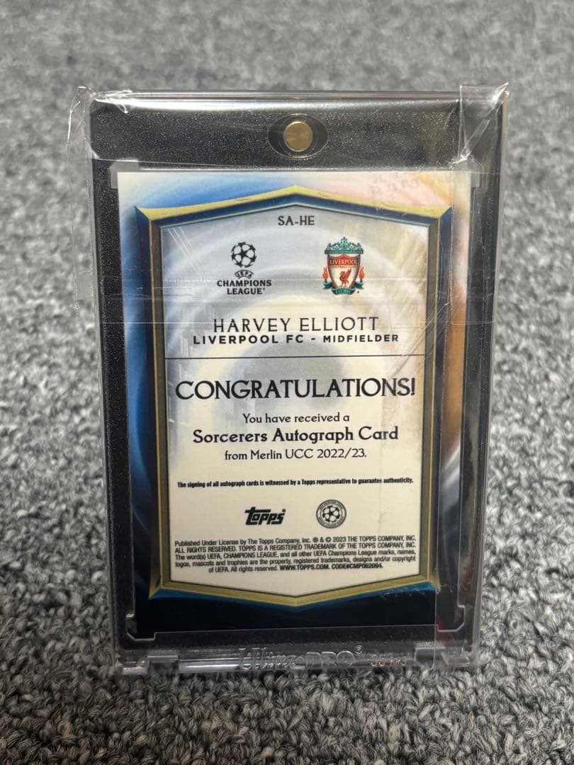 希少【美品】エリオット リヴァプール サイン サッカーカード auto