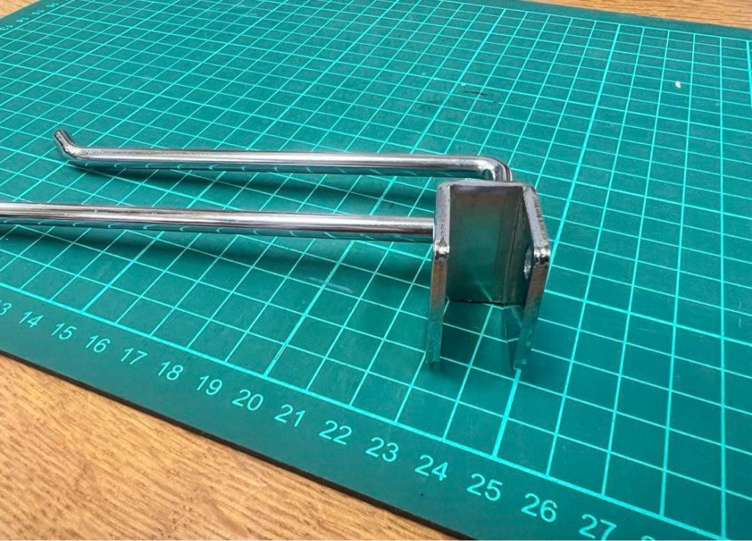 店舗用品　角バー用 2段フックハンガー　全長19cm 90本セット
