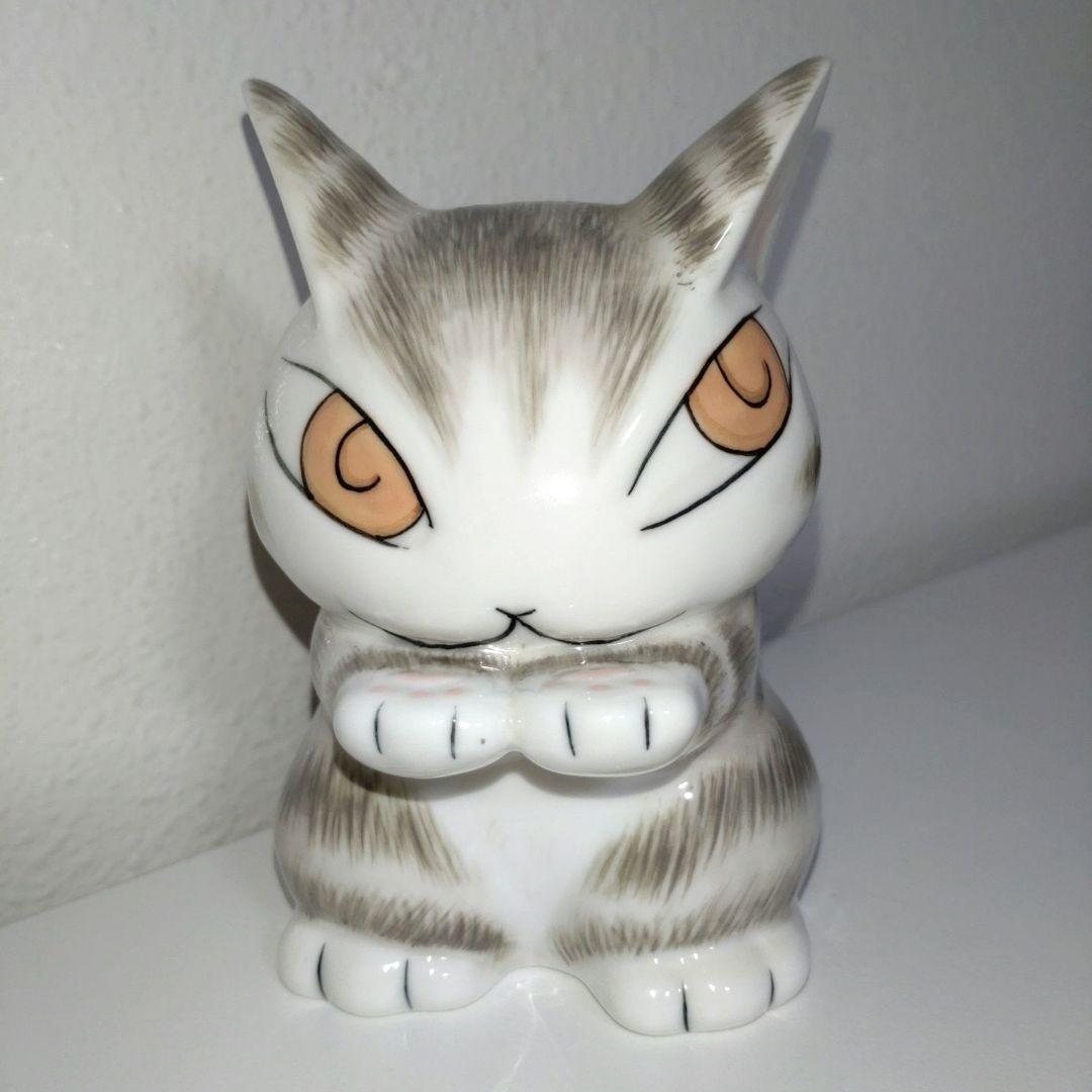 わちふぃーるど 貯金箱 猫 ダヤン 陶器製 ちょうだい おねだりポーズ