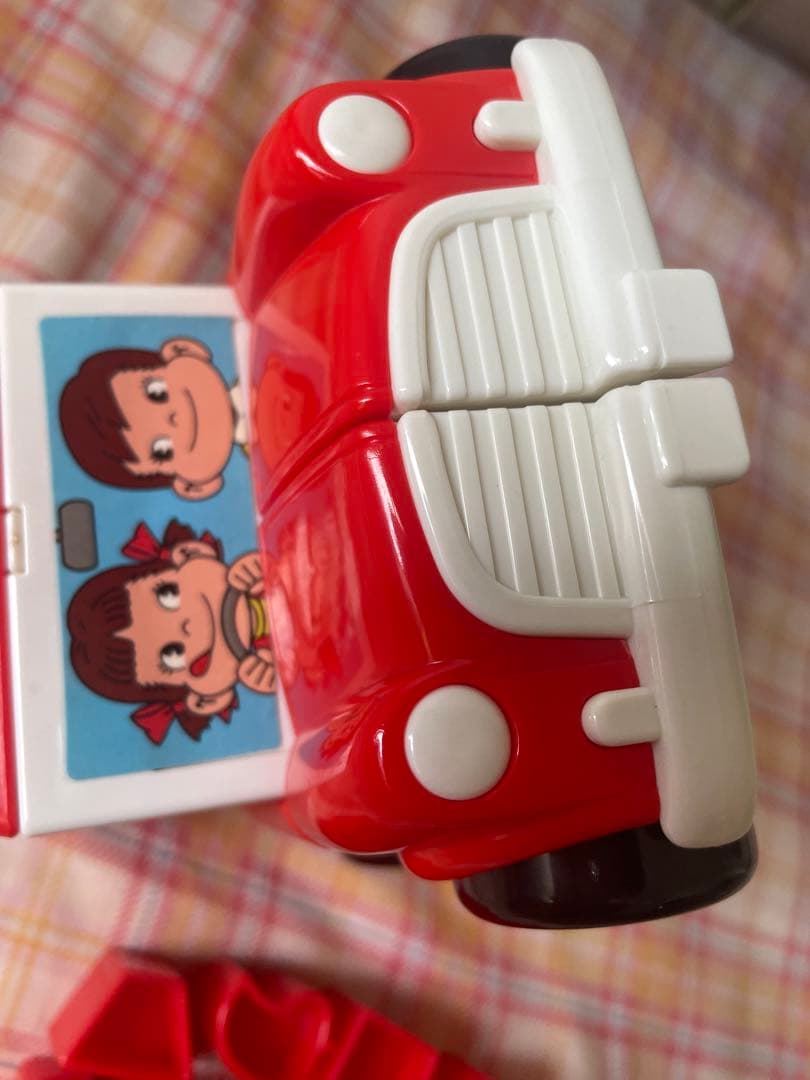 ペコちゃん　ポコちゃん　不二屋　車　型はめ　パズル　ミニカー　レトロ　貴重品