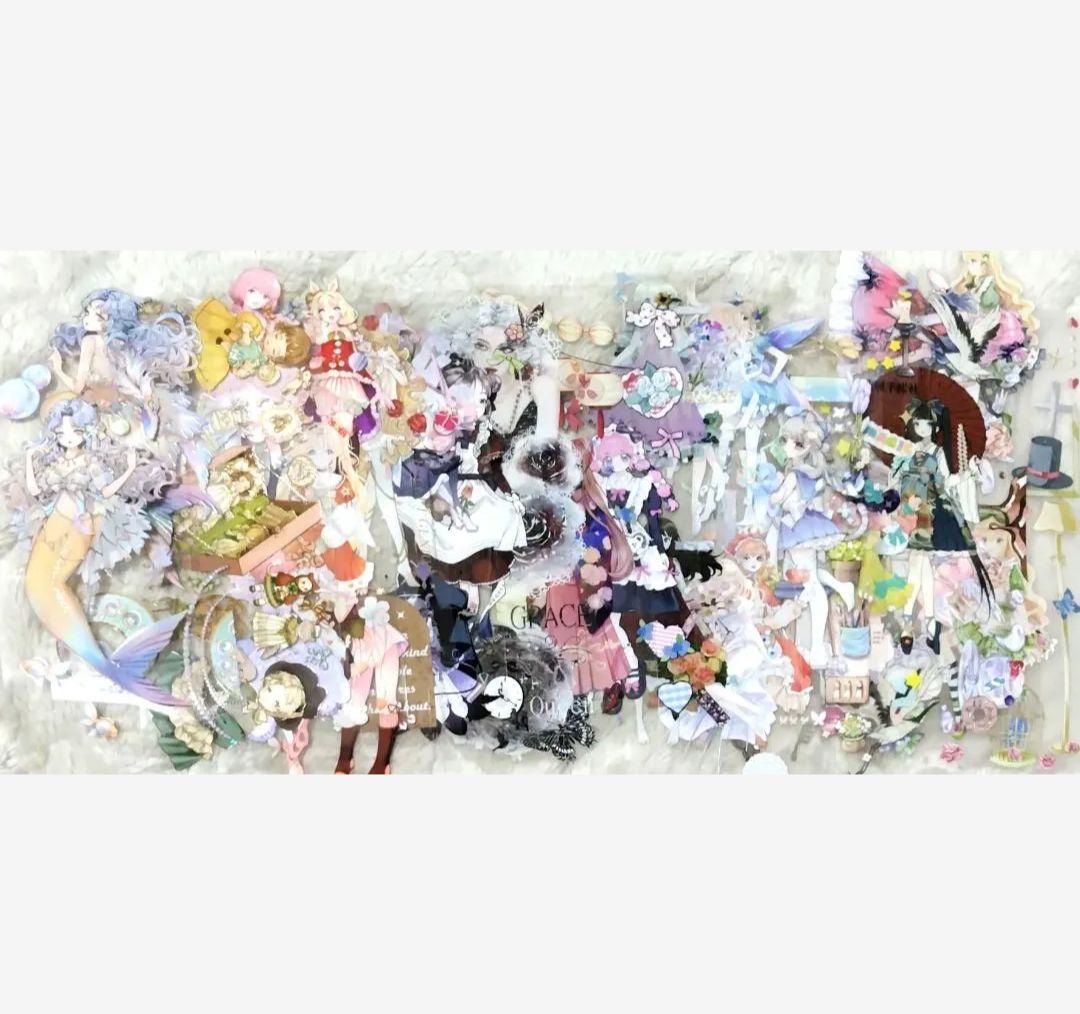 ❰商品No.7❱海外マステ切り売り人物マステ&装飾マステ200枚セット＋増量