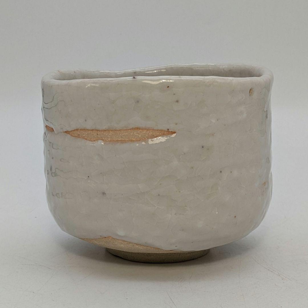 岡本欣三 絵志野茶盌 共箱共布栞 抹茶碗 抹茶茶碗 茶道具 茶器 食器 志野焼