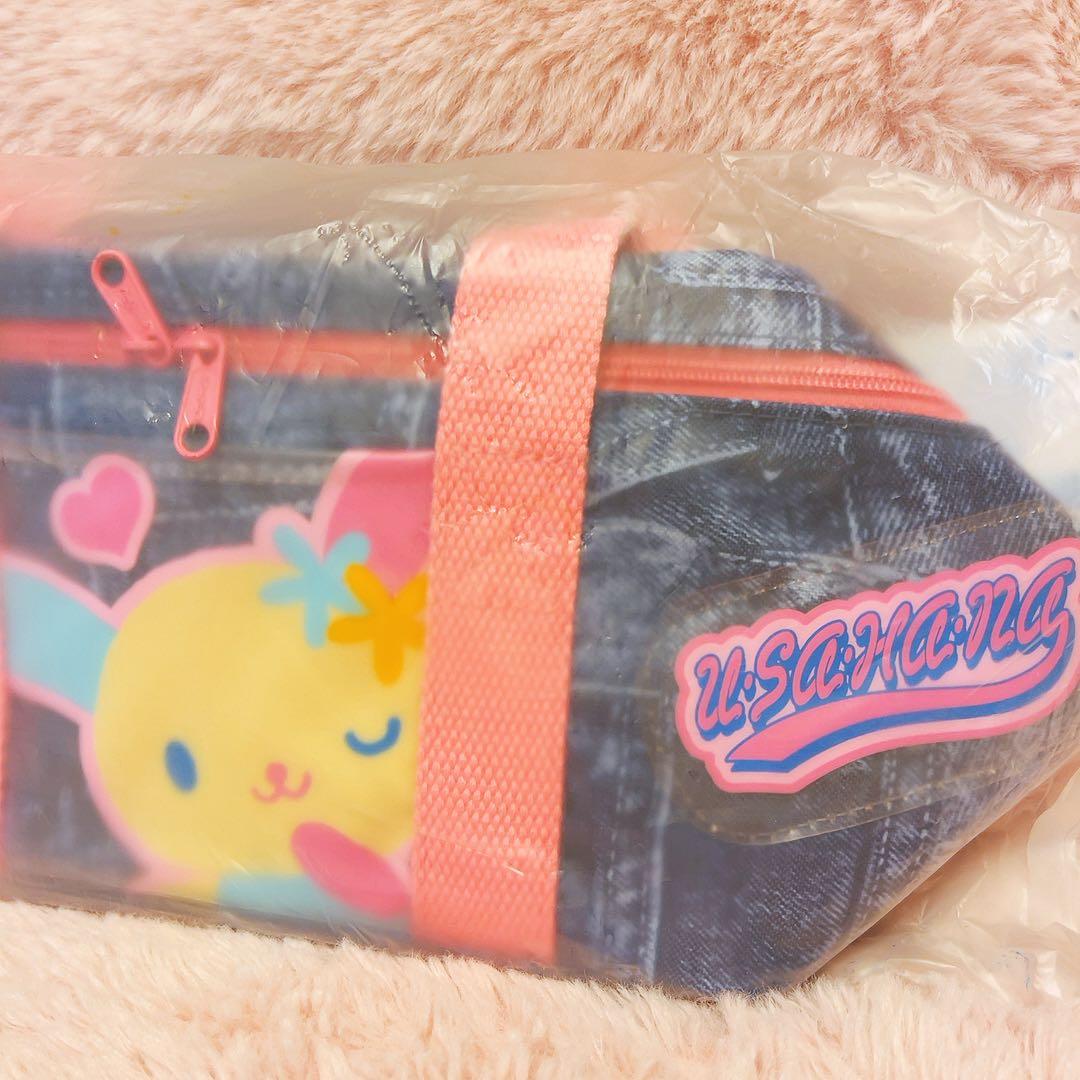 希少レア　ウサハナ　デニム風　クーラーランチバッグ　2004 サンリオ　レトロ