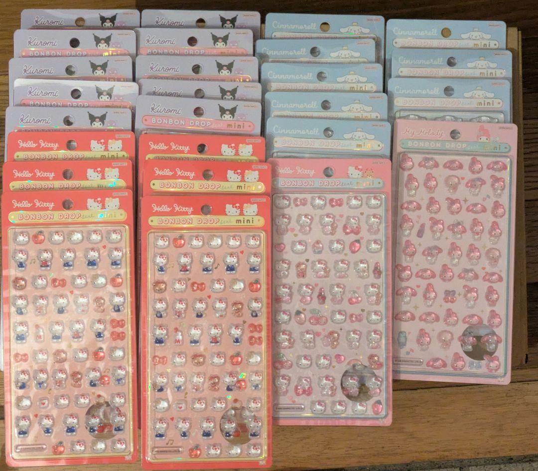 サンリオ　ボンボンドロップシールmini　まとめ売り26点