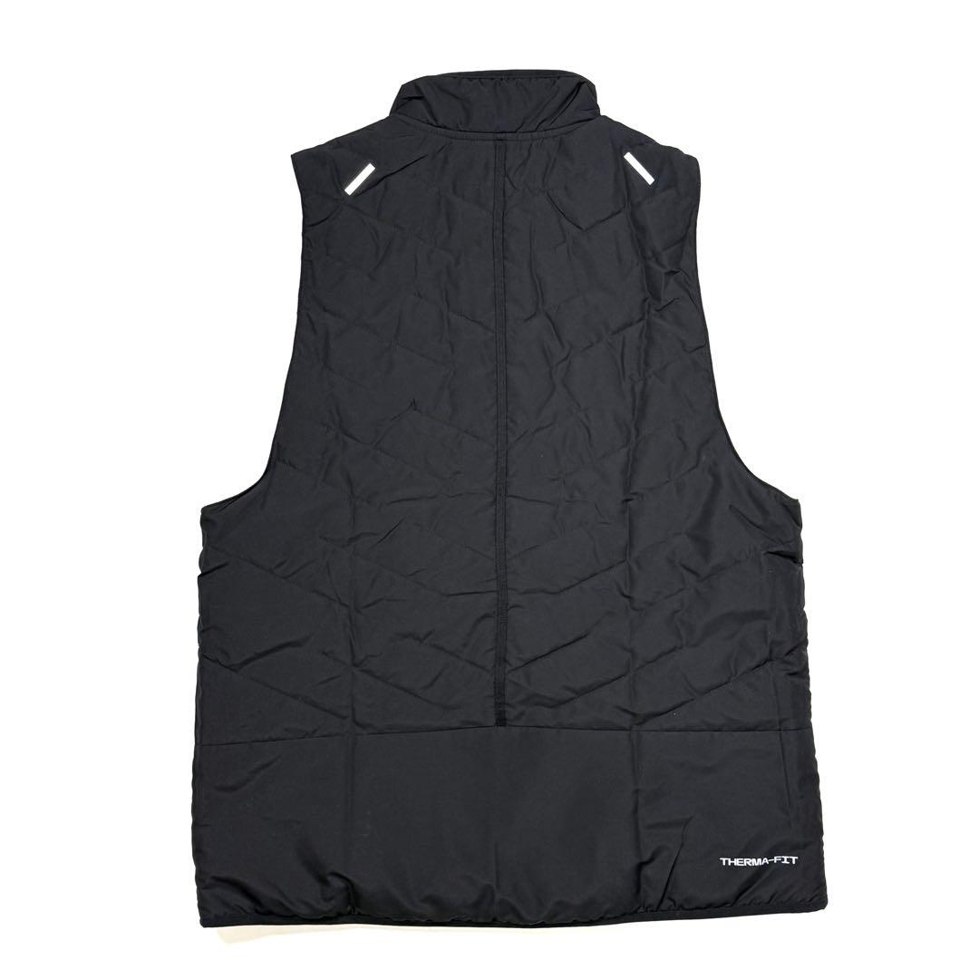 ナイキ　サーマフィット　レペル　メンズ　ランニングベスト　中綿　L 黒 防寒