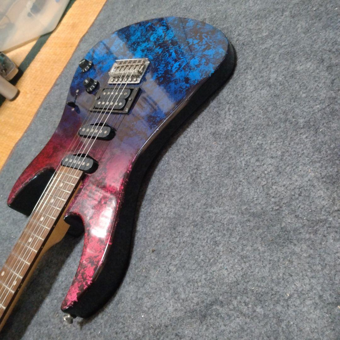 3色グラデーションカラー 世界に1本 カスタムペイントノーブランドエレキギター