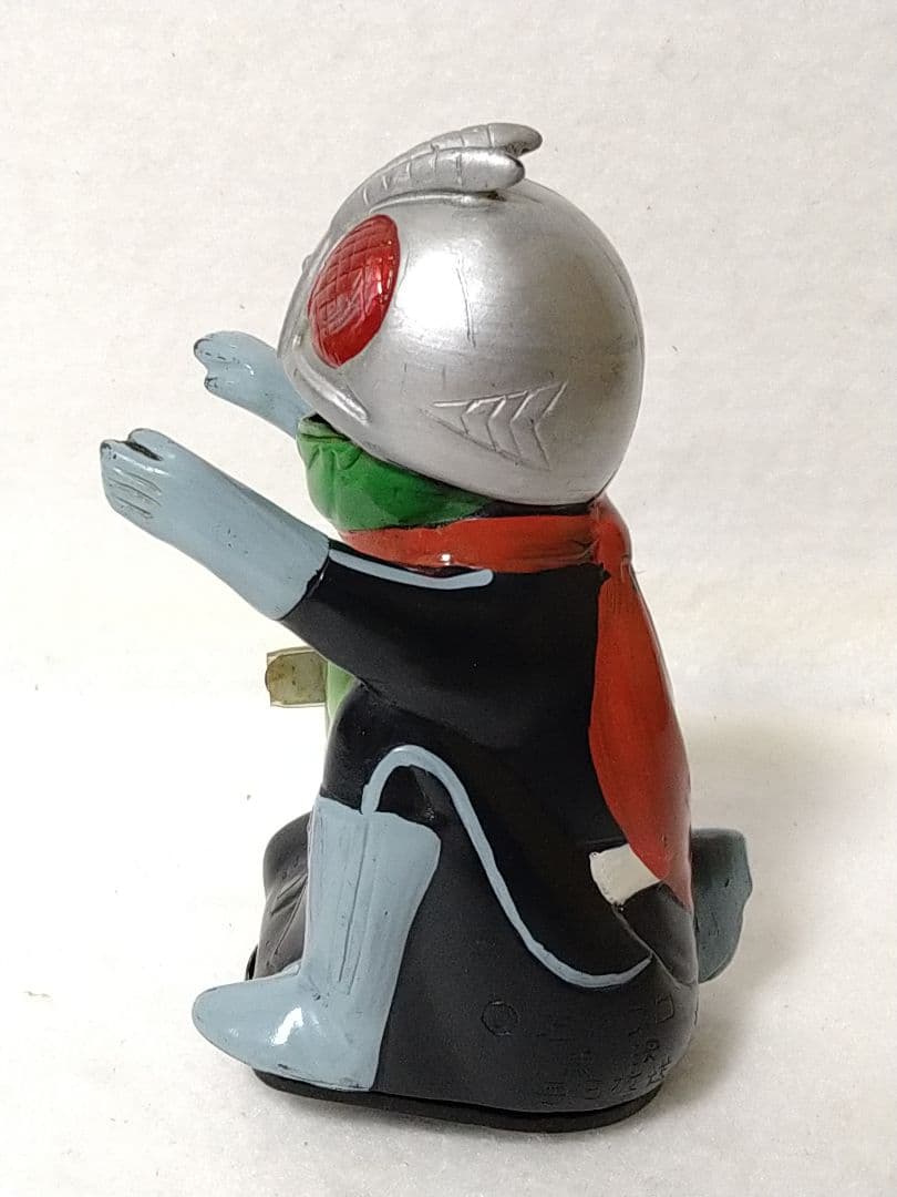 当時物 ヨネザワ 仮面ライダー ゼンマイ式 ブリキ ソフビ 米澤