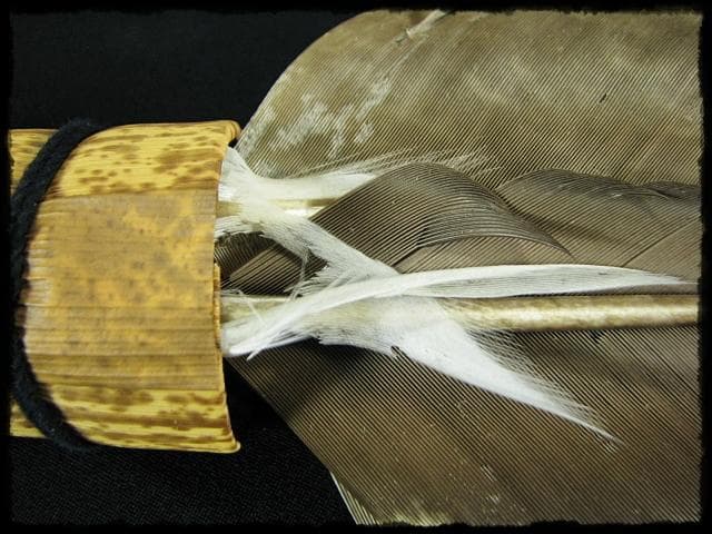 座掃 御羽箒 箒博 六ツ羽根 大掃込 茶道具 水屋道具 共箱 f321