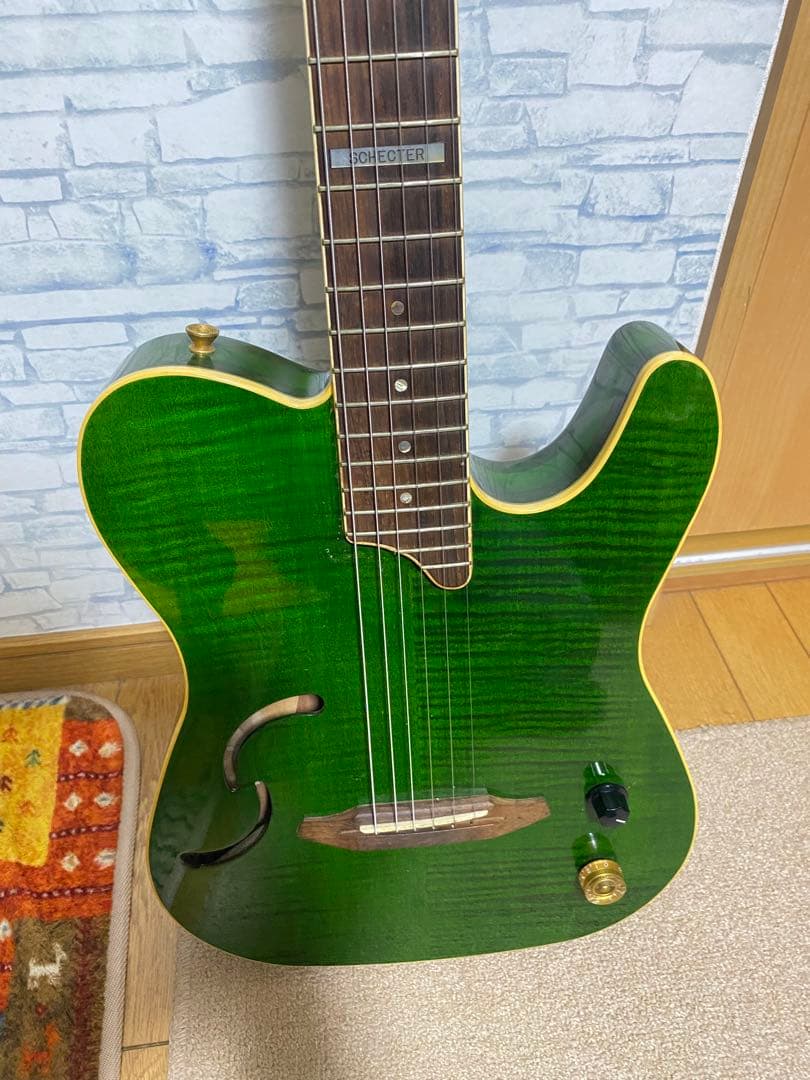 初期モデル　Schetter FA-TL スパークリンググリーンギター