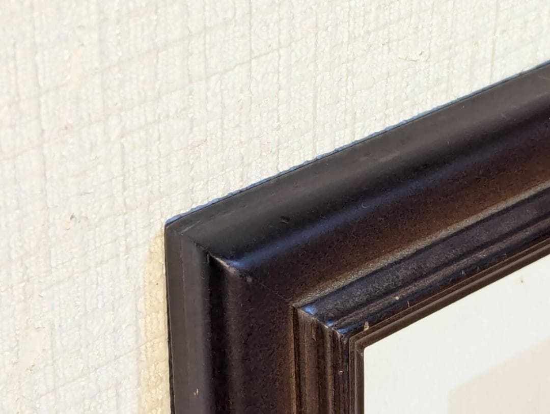 【真作】切り絵　山岳美景　自然の息吹　職人の技が光る切り絵額装　U89