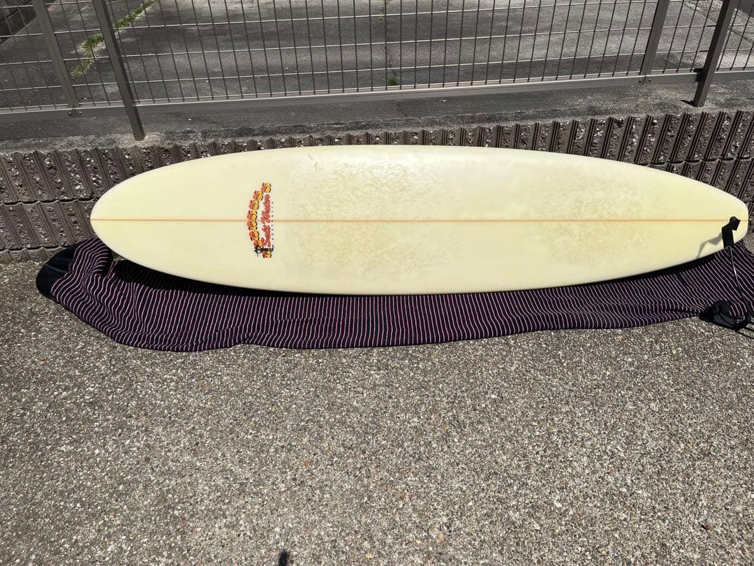 Salt Water ロングボード フラワー柄 クリーム色