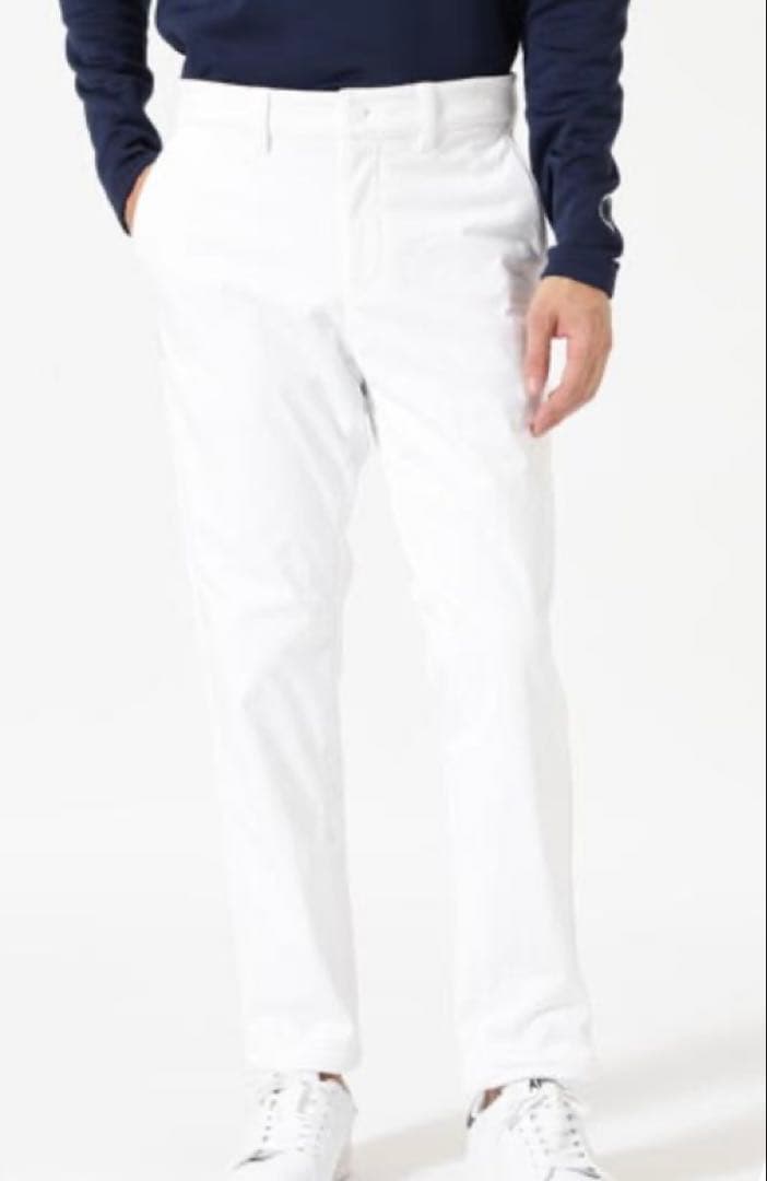 新品 ジャックバニー ピンソニック裏フリース 防風テーパードパンツ(4)M/白