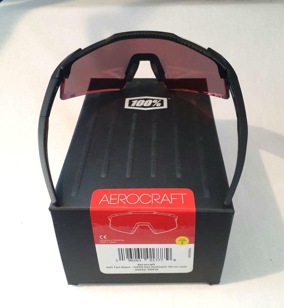 100% Aerocraft ブラック レッド ワンハンドレッド サングラス