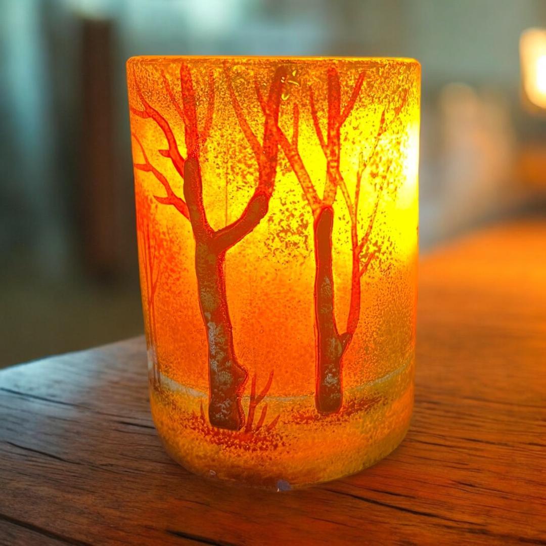 【証明書付】DaumNancyドームナンシーランプ エナメル彩　高さ10.5cm