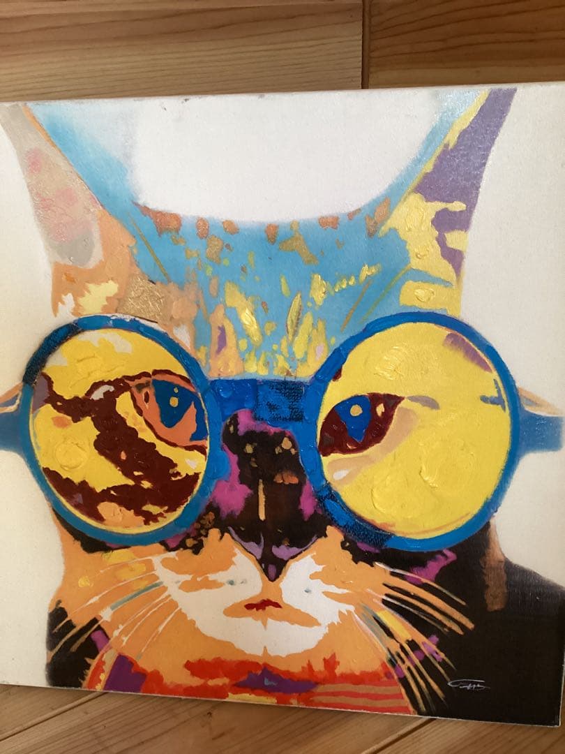 猫　ポップアート　絵画　絵　キャンパスアート